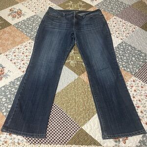 Women’s Lee regular fit straight leg mid rise jeans, secretly shapes size 14